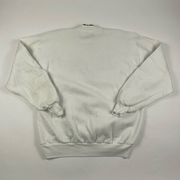 Vintage Boat Marina Sailor Sea Anchor Ocean White Crewneck Size Large - Picture 5 of 8